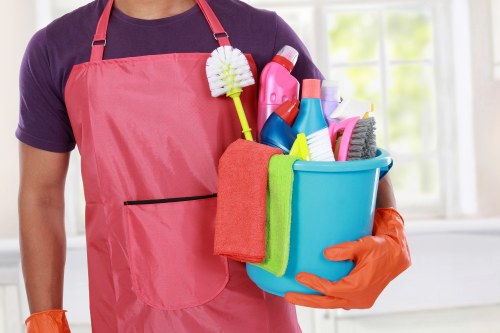 Professional Airbnb cleaning in a guest bedroom