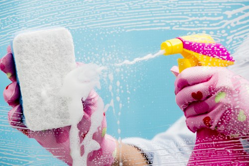 Airbnb cleaning in a modern bathroom