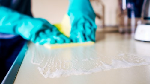 Airbnb cleaning team preparing a rental for guests