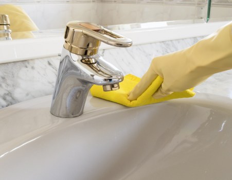 Detailed after builders cleaning of kitchen and bathroom fixtures after renovation